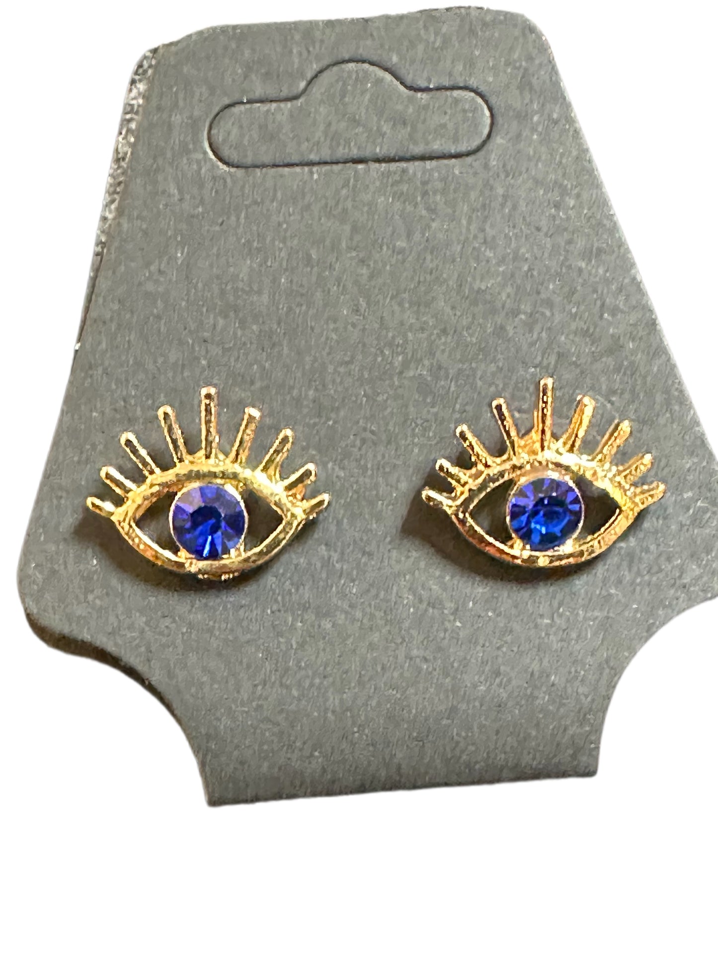 Blue Evil Eye Studs