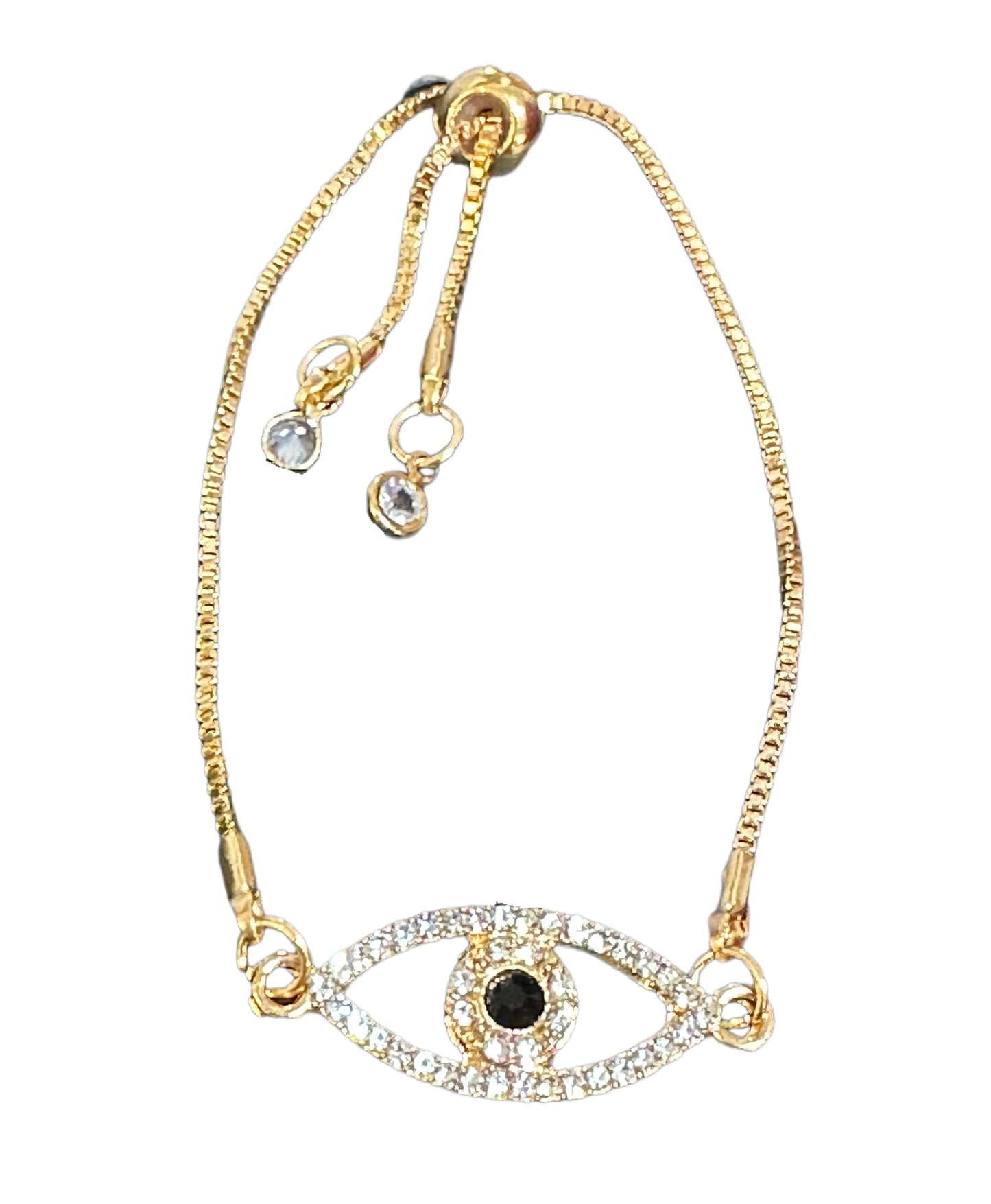 Pull Bracelet with black evil eye