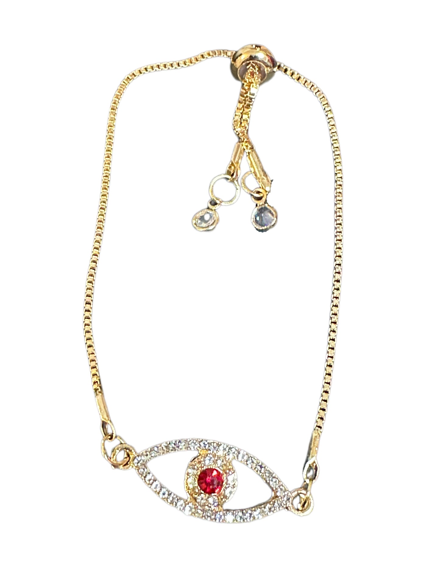 Pull Bracelet with Red evil eye