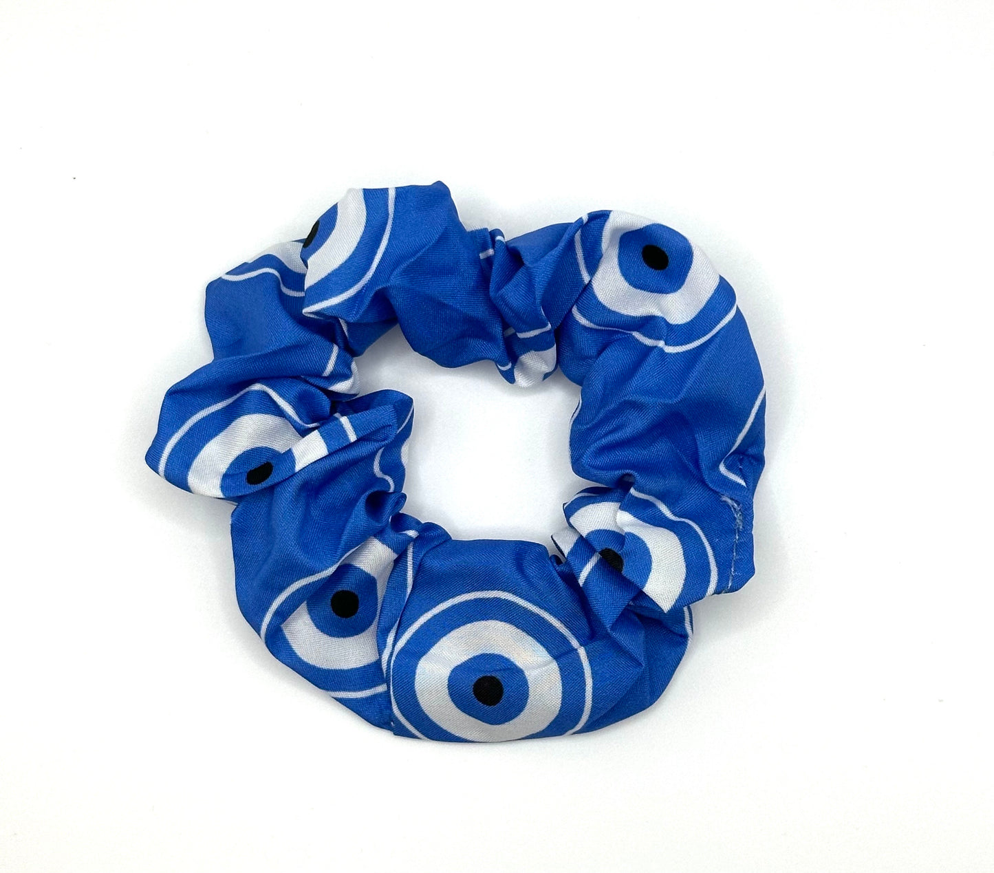 Blue Evil eye scrunchie