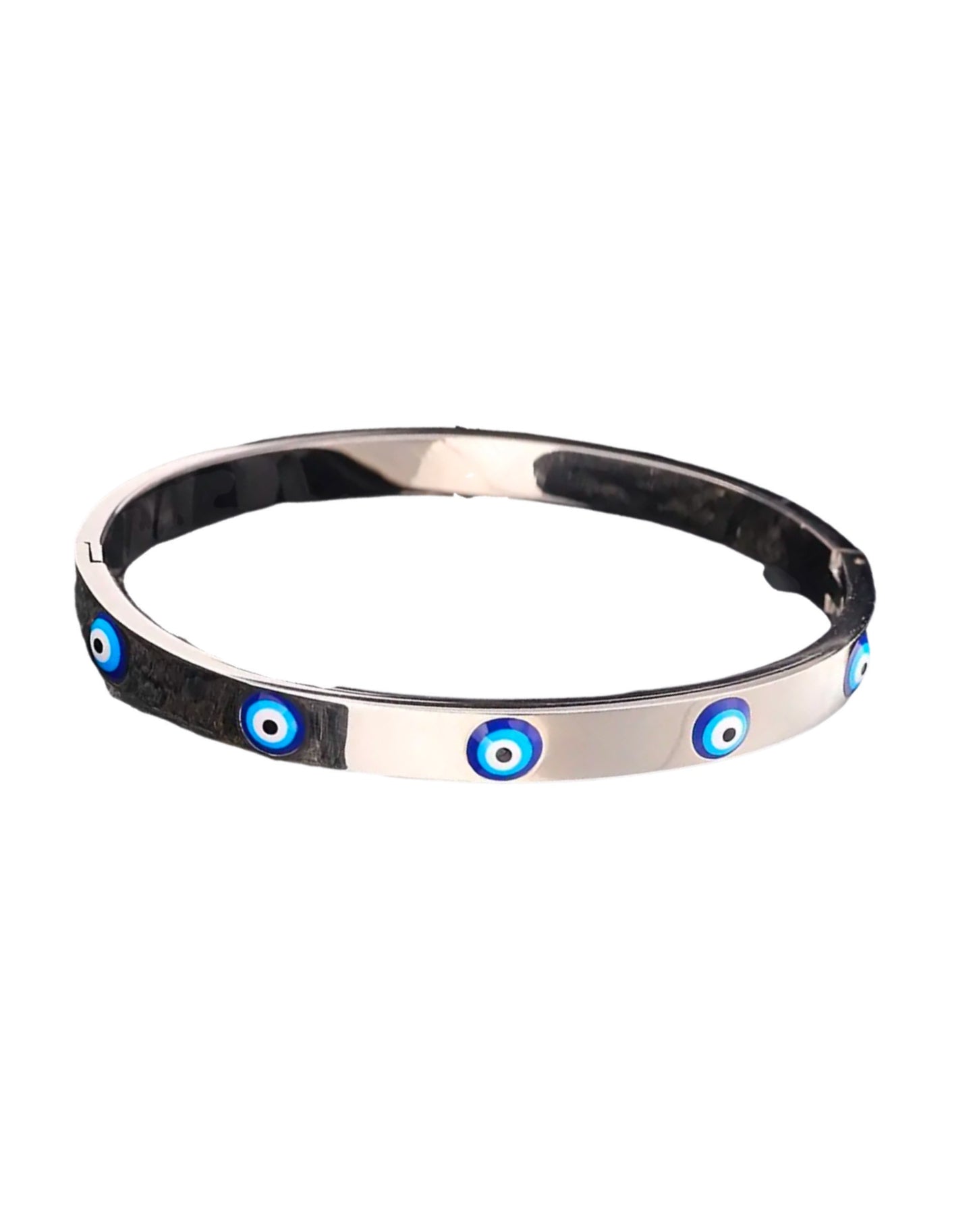 Stainless Steel Blue Eye Embossed Bracelet
