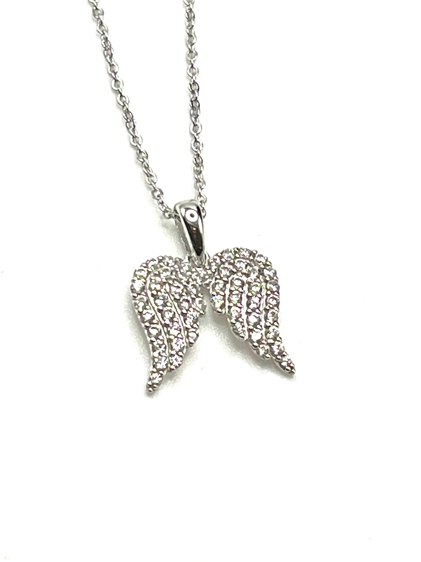 Sterling Silver Angel Wings Pendant Necklace