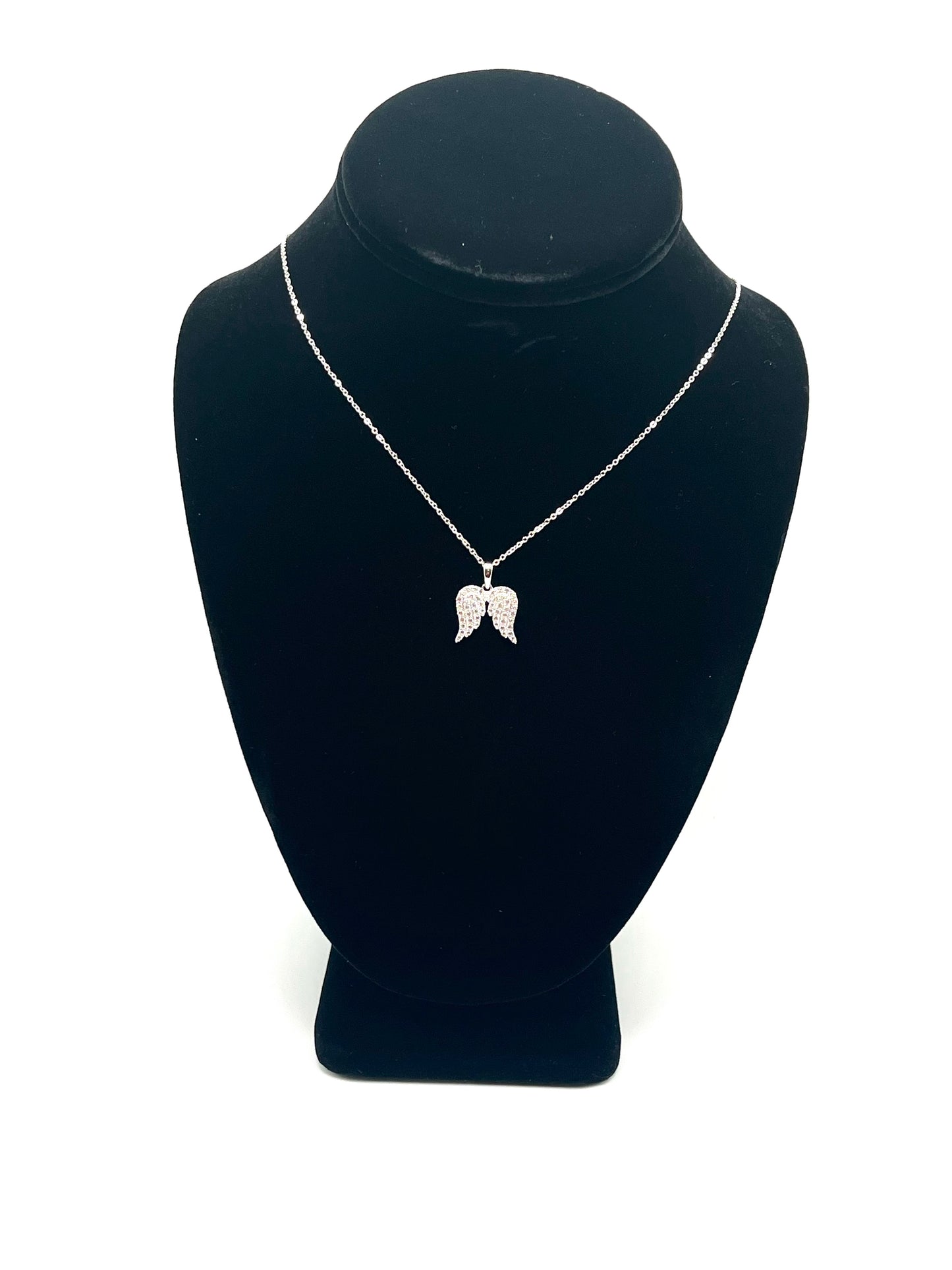 Sterling Silver Angel Wings Pendant Necklace