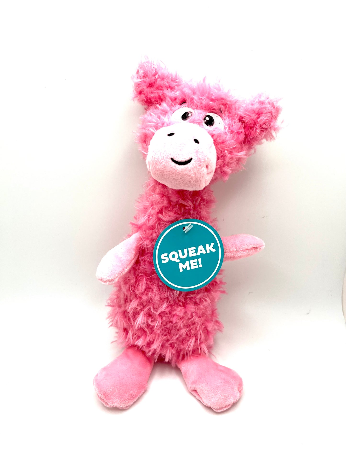 Pink Cow Squeak Dog Toy