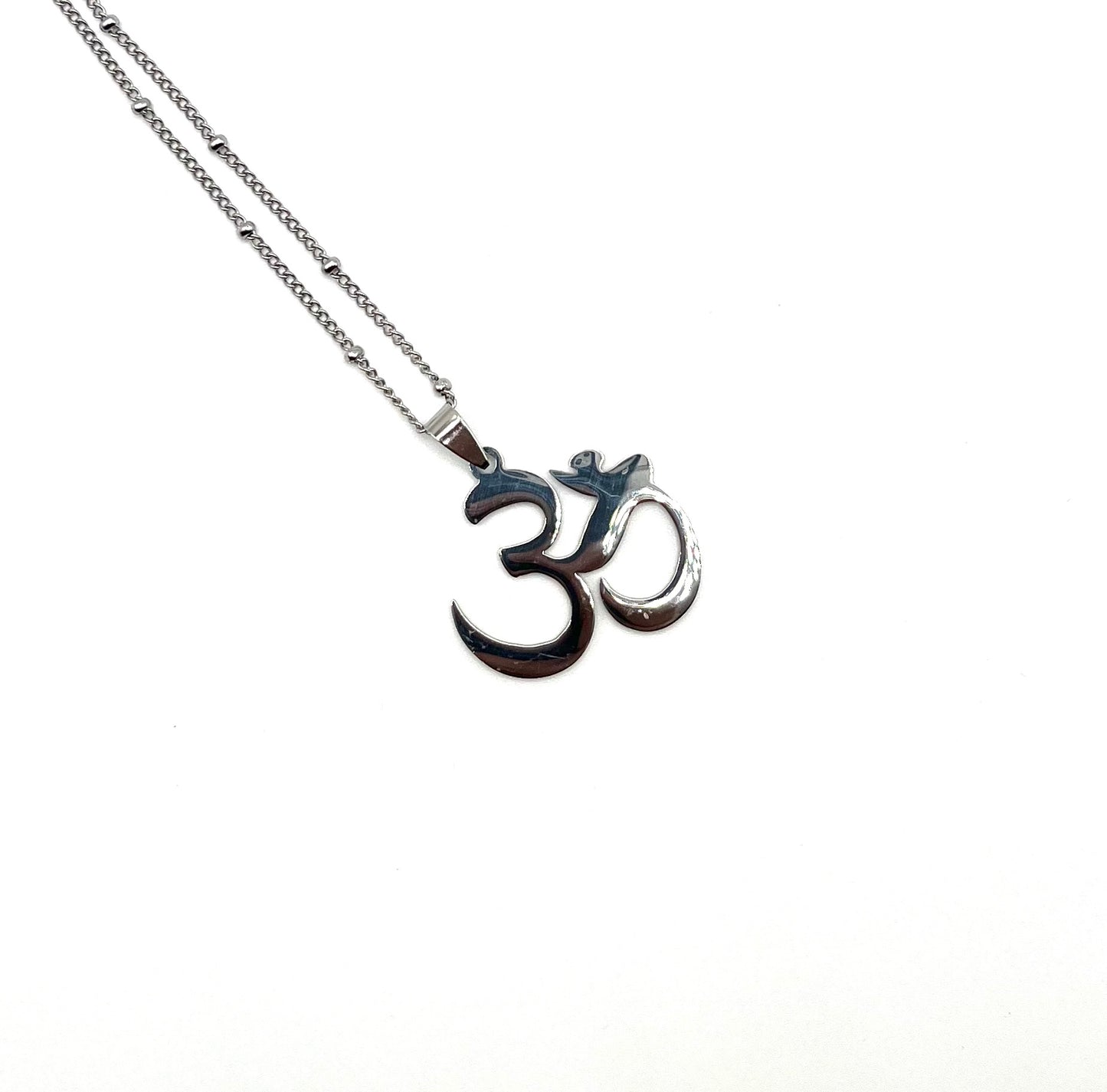 Stainless Steel Ohm Necklace & Pendant