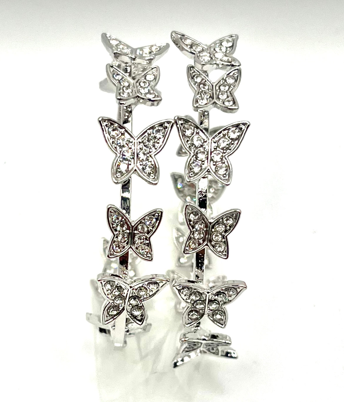 Butterfly Hoop Earings