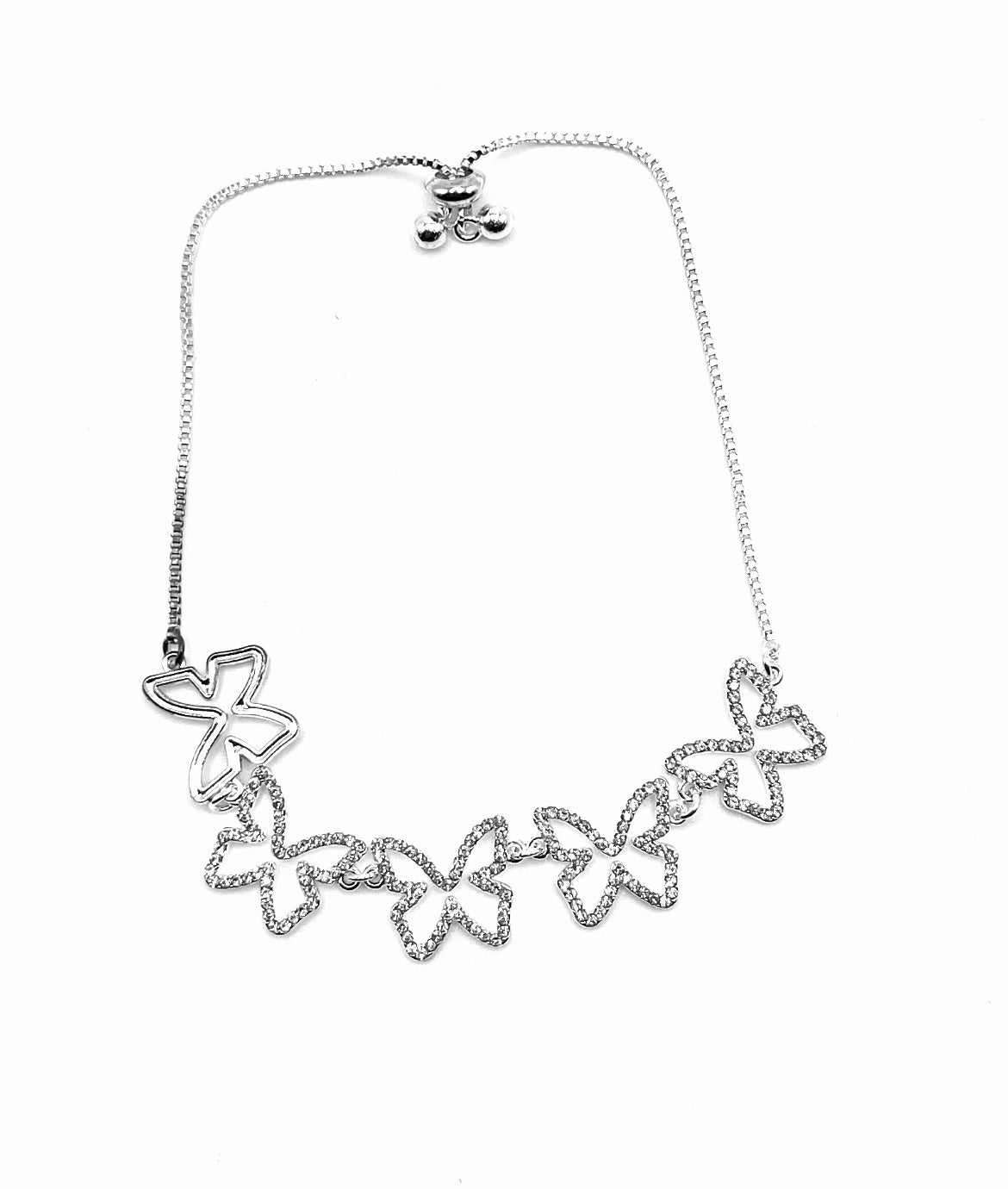 Rhinestone Butterfly Bracelet