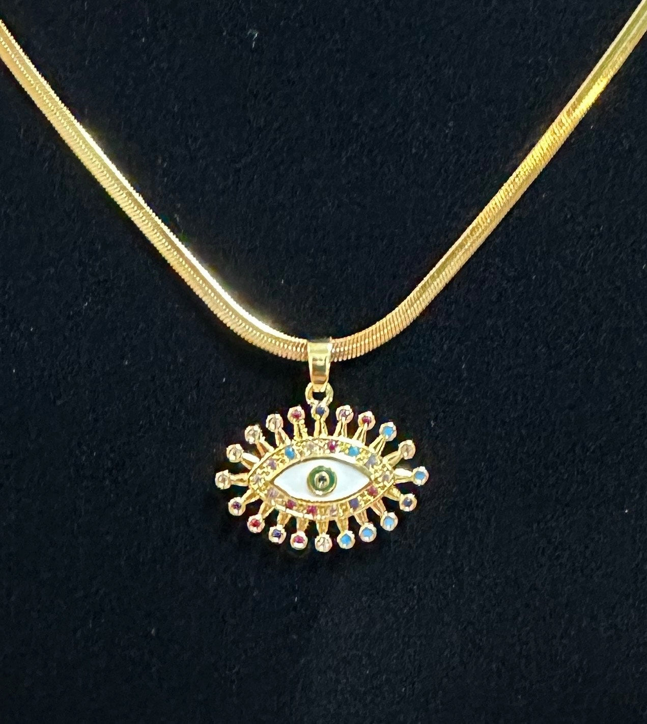 Colorful Evil Eye Pendant Necklace