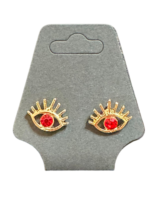 Red Evil Eye Studs
