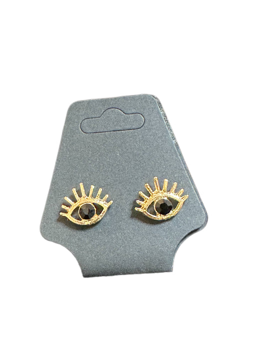 Black Evil Eye Studs