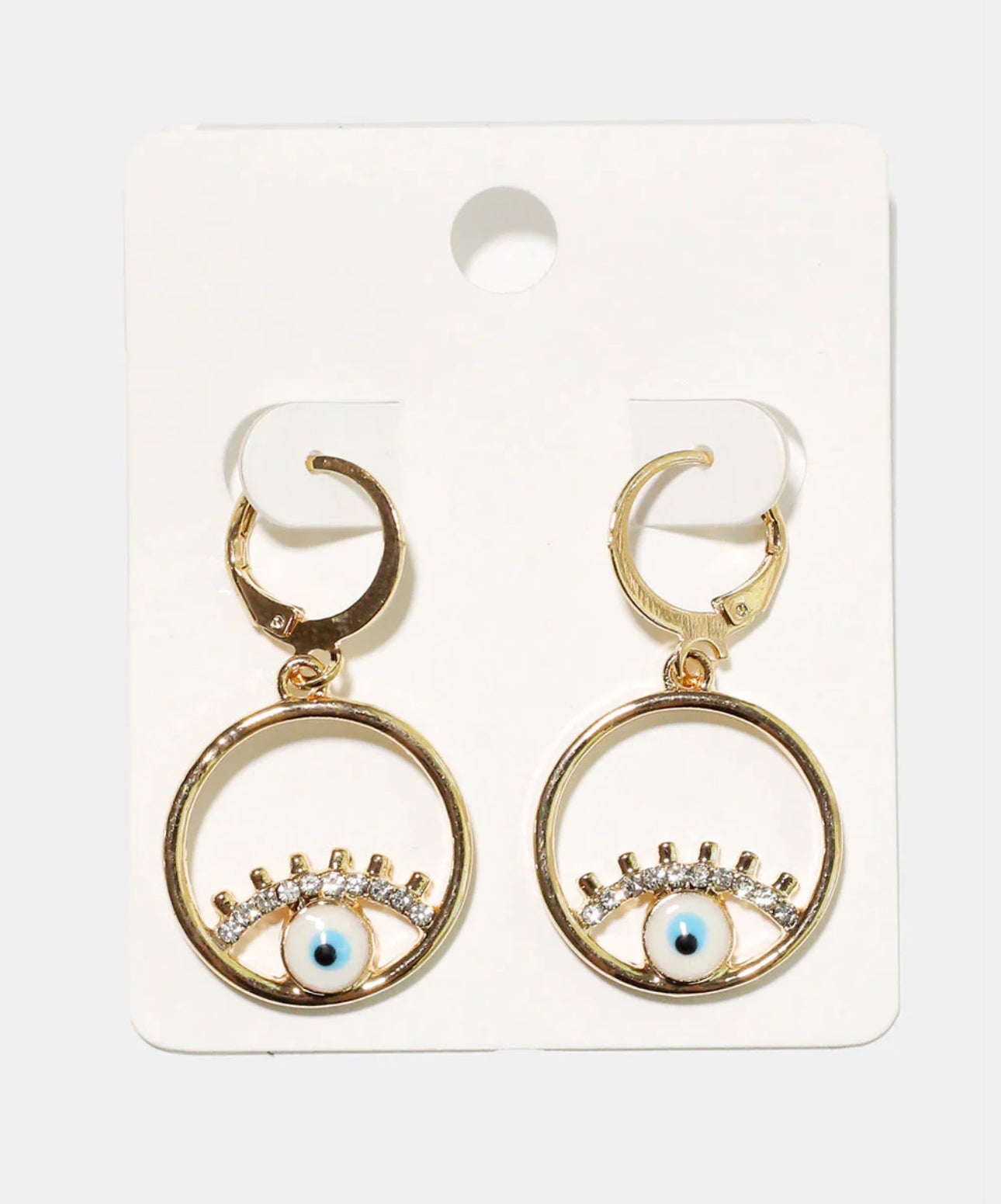 EVIL EYE CIRCLE EARRINGS
