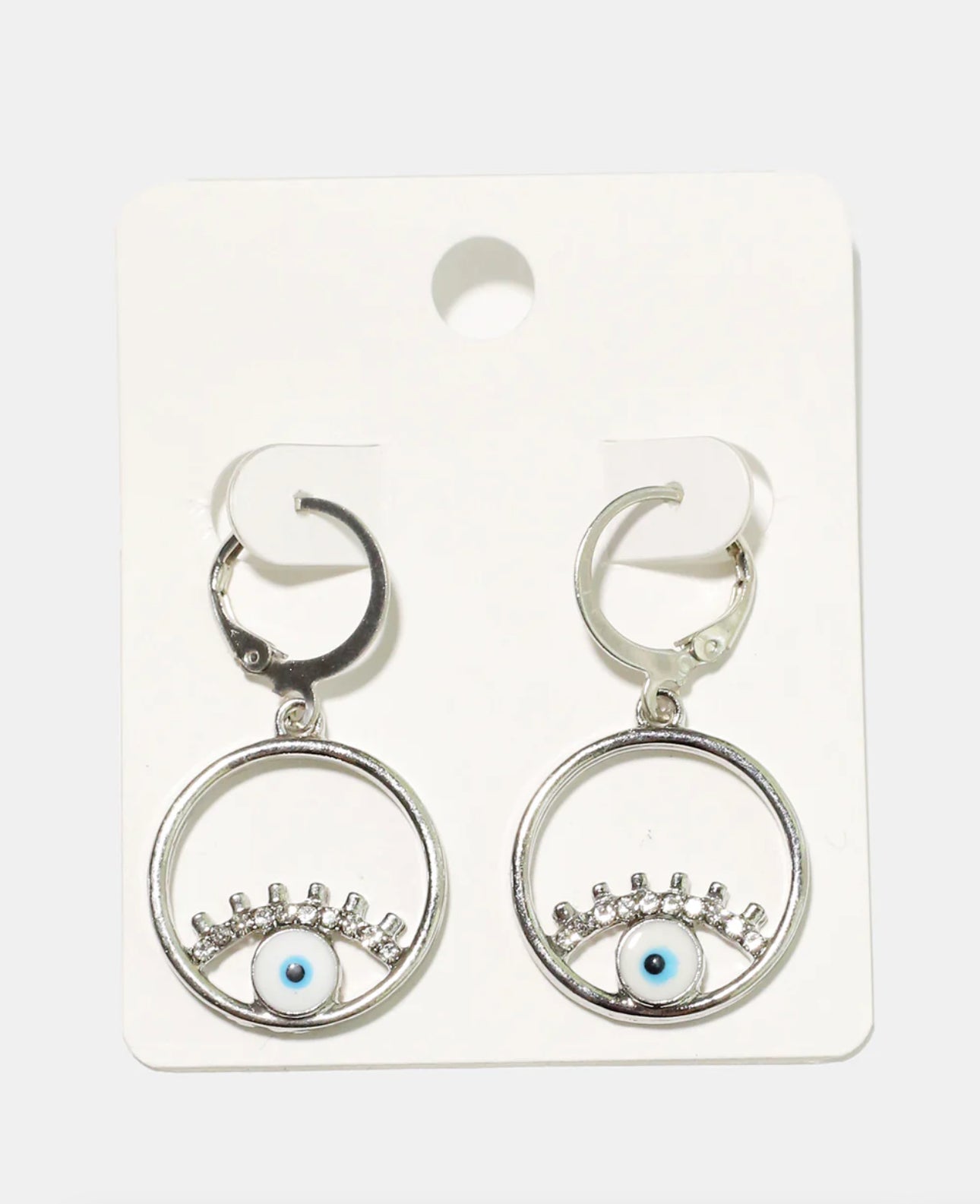 EVIL EYE CIRCLE EARRINGS