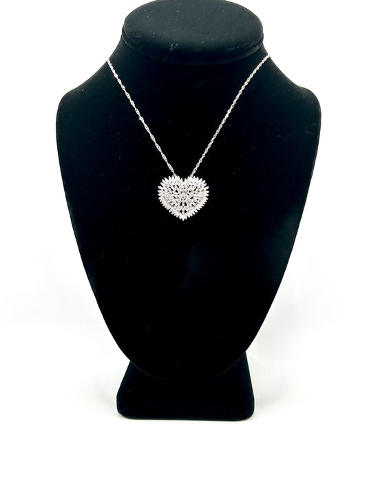 Puffed Sterling Silver heart