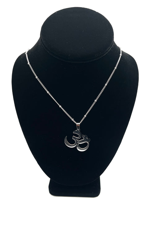 Stainless Steel Ohm Necklace & Pendant