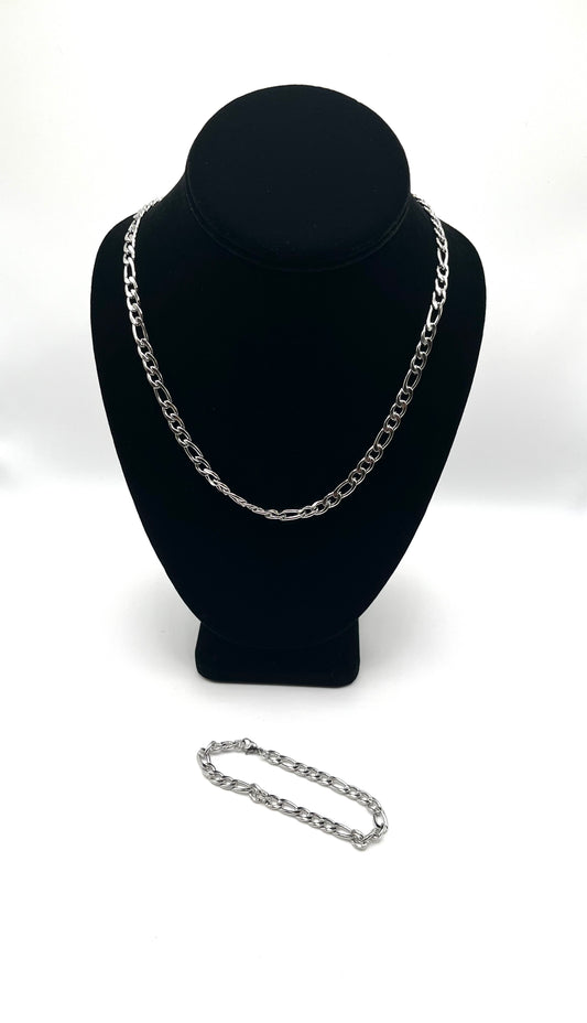 Stainless Steel Chain Set Bracelet & Necklace