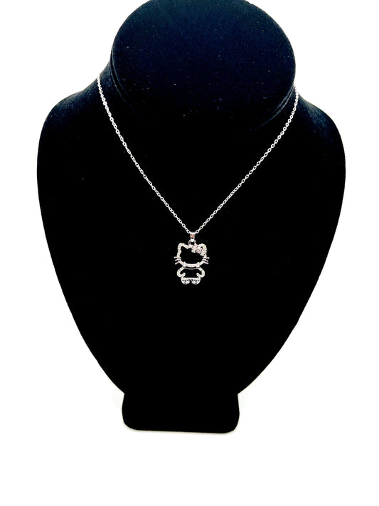 Hello Kitty Pendant Rhinestone Necklace
