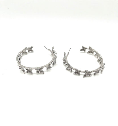Butterfly Hoop Earings