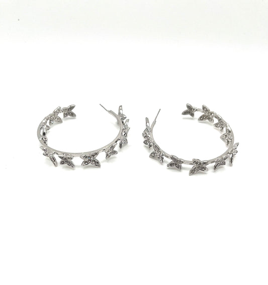 Butterfly Hoop Earings