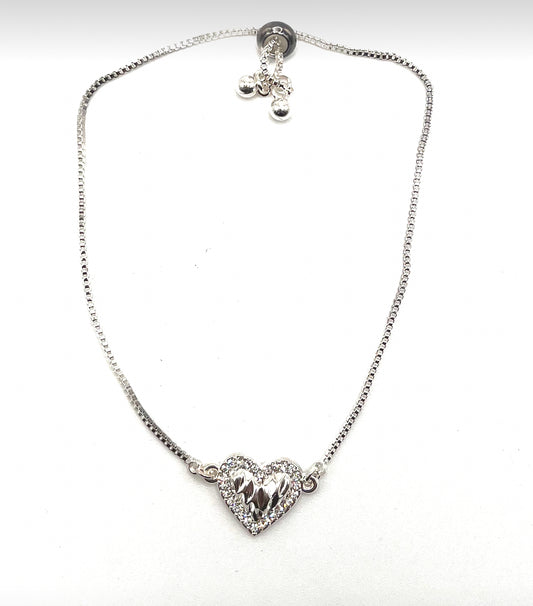 Heart Rhinestone Bracelet
